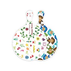 Roem Design 雙面設計圓形上菜砧板 Happy, 猴子, 1個