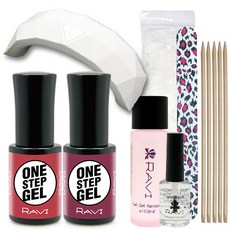 에스엠에코랩 라비 원스텝 로즈 숙련 네일세트, 8종, 1세트