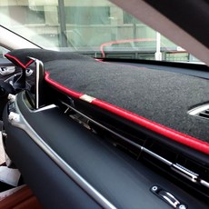 블루코드 펠트 논슬립 대쉬보드커버 메탈로고 블랙+레드, 니로