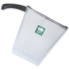 姓名標籤長款透明防水掛繩收納袋, 灰色