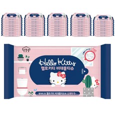 HELLO KITTY 濕紙巾隨身包, 10張, 50個