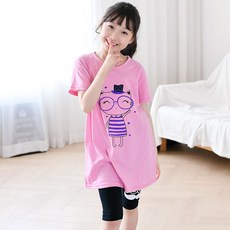 잭키드 여아용 통기성 하이캣롱티