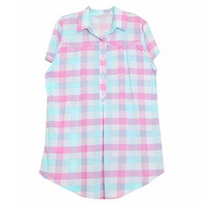 이얀 화사한 체크남방 임부복