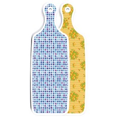 LOEM DESIGN 雙面上菜砧板 橙藤玫瑰, 藍色花磚, 1個