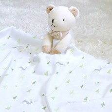 Juyoung Textile 手工棉質夏季毯 110*110cm, 小鹿款