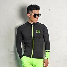 펀한커플 곤서핑 형광절개 남성용 집업 래쉬가드 상의