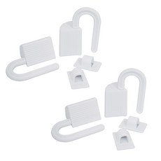 SAMDO 安全門夾鎖 2入, 白色