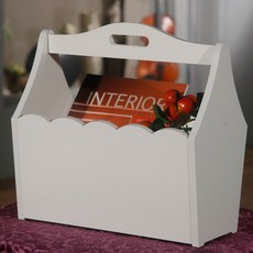 木質雜誌架, 白色