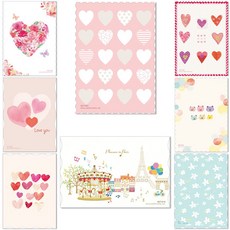 Hallmark 現代文具套組 4p 直線 + 2p 信封, 混色, 1套