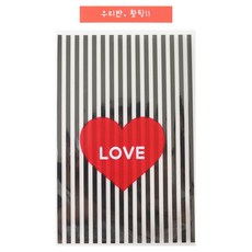 Hwangssinaedosirak 愛心內包裝袋 黑色 30入 + 紅色腰帶 我們班 加油 30入, 1套