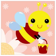 헬로페인팅 아이와함께 그림그리기 DIY 아기꿀벌 21018, 혼합 색상, 1개