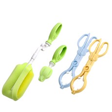 베이비앤아이 Bni 스펀지 회전 젖병솔 + 젖꼭지솔 + 일반 젖병집게 랜덤 발송, 1세트, 혼합 색상