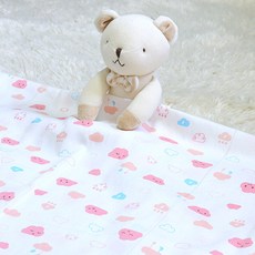 Unkown Ozmam 夏季毯 110*110cm, 雲朵款(粉色)