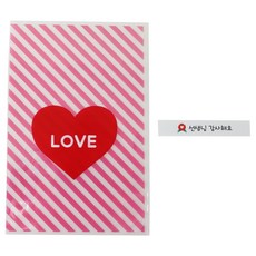 愛心餅乾包裝袋 粉色 100入+餐盒貼紙條 100入, 1套