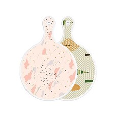 Roem Design 雙面圓形上菜砧板 圖案, 森林圖案2, 1個