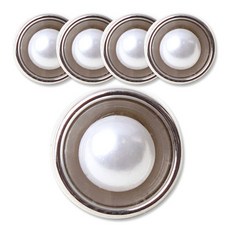 패션포인트 블라우스 진주 단추 입체 10mm, 실버, 5개입