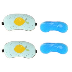 BUYSELL 睡眠眼罩 檸檬+冰袋 2入, 1套