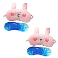BUYSELL 睡眠眼罩 快樂兔子+冰袋 2入, 1套