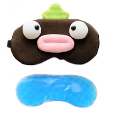 BUYSELL 睡眠眼罩 棕色怪物+冰袋, 1套