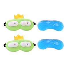 BUYSELL 睡眠眼罩 皇冠兒童 綠色+冰袋, 1套