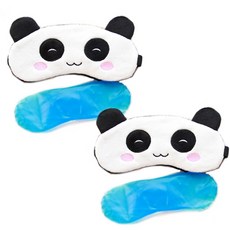 BUYSELL 睡眠眼罩 微笑熊貓A款+冰袋 2入, 1套