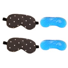 BUYSELL 睡眠眼罩 深棕色+冰袋 2入, 1套