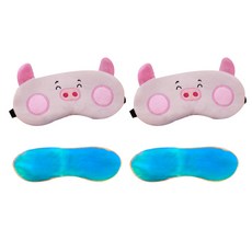 BUYSELL 睡眠眼罩 豬+冰袋 2入, 1套