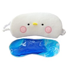 小雞造型口罩+冷敷墊, 1套