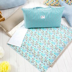 Coney Island 薄被+枕頭組, 迷你綿羊款(藍色)