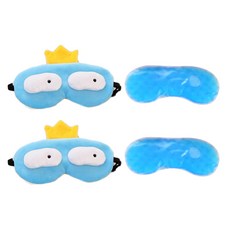 Bycell 睡眠眼罩 + 涼感包 皇冠眼 藍色 2入, 1套