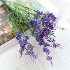 幸福村莊 人造迷迭香花 2束, 1個, 深紫色