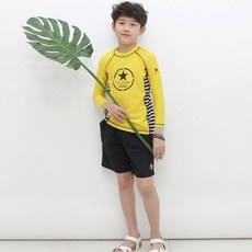 Aloha Kids 男童 AK B線條配色防磨衣 + 褲子套裝