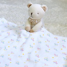 Juyoung Textile Ozmam 夏季棉毯 110*110cm, 木馬款