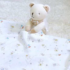 Juyoung Textile Ozmam 夏季棉毯 110*110cm, 兔子款