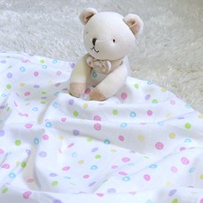 Juyoung Textile Ozmam 夏季棉毯 110*110cm, 泡泡龍款