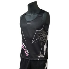 Deuce Seven高級型修身款馬拉松服 上衣 背心 MTa4040, 粉色黑色蜂蜜