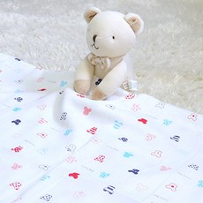 Juyoung Textile Ozmam 夏季棉毯 110*110cm, 彩色小熊