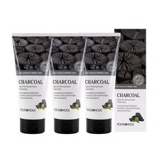 푸드어홀릭 참숯 데일리 퓨리파잉 폼 클렌징, 180ml, 3개