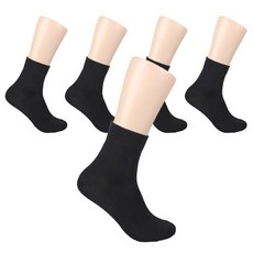 TRUST TS 男士無壓迫襪 5雙, 黑色, 5個