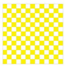 어바인클래스 미니쿠퍼 데칼 체크 스티커 바둑무늬, 노랑, 1개