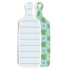 Loem Design 雙面上菜砧板 玉色藤蔓玫瑰, 三青色線條, 1個