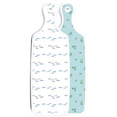 Roem Design 雙面料理砧板 玉色花朵格紋, 粉彩魚群, 1個