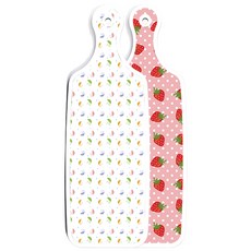 Roem Design 雙面設計上菜砧板 粉紅草莓, 雨傘, 1個