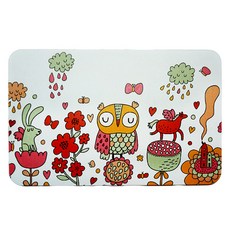 Arahome 珪藻土腳踏墊 L, 貓頭鷹, 1個