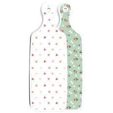 Roem Design 雙面設計上菜砧板 秘色櫻桃, 杏黃色三角圖案, 1個