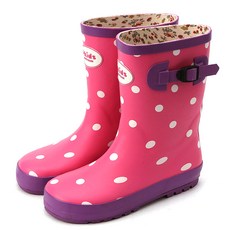 J kids Rululushu女童款j圓點橡膠雨鞋