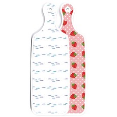 Roem Design 雙面設計上菜砧板 粉紅草莓, 粉彩魚群, 1個
