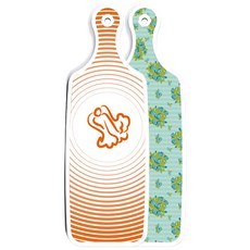 Roem Design 雙面砧板/上菜板 玉色藤蔓玫瑰, 白菜線條橘色, 1個