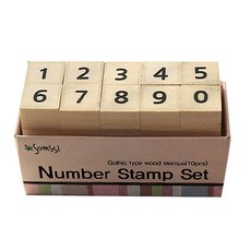 Somssi 數字印章組, 混色, 混合顏色, 1套