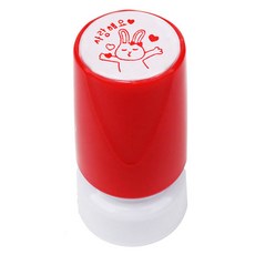 Somssi Card 我愛你兔子萬年印章, 紅色, 1個